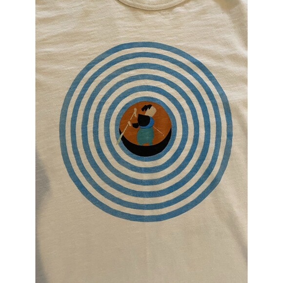 Uniqlo UT Mens Hokusai Blue Art Graphic T Shirt Size Small Crewneck White - Picture 2 of 10